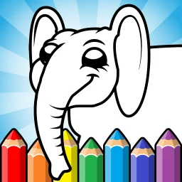 Easy coloring pages for kids 아이콘