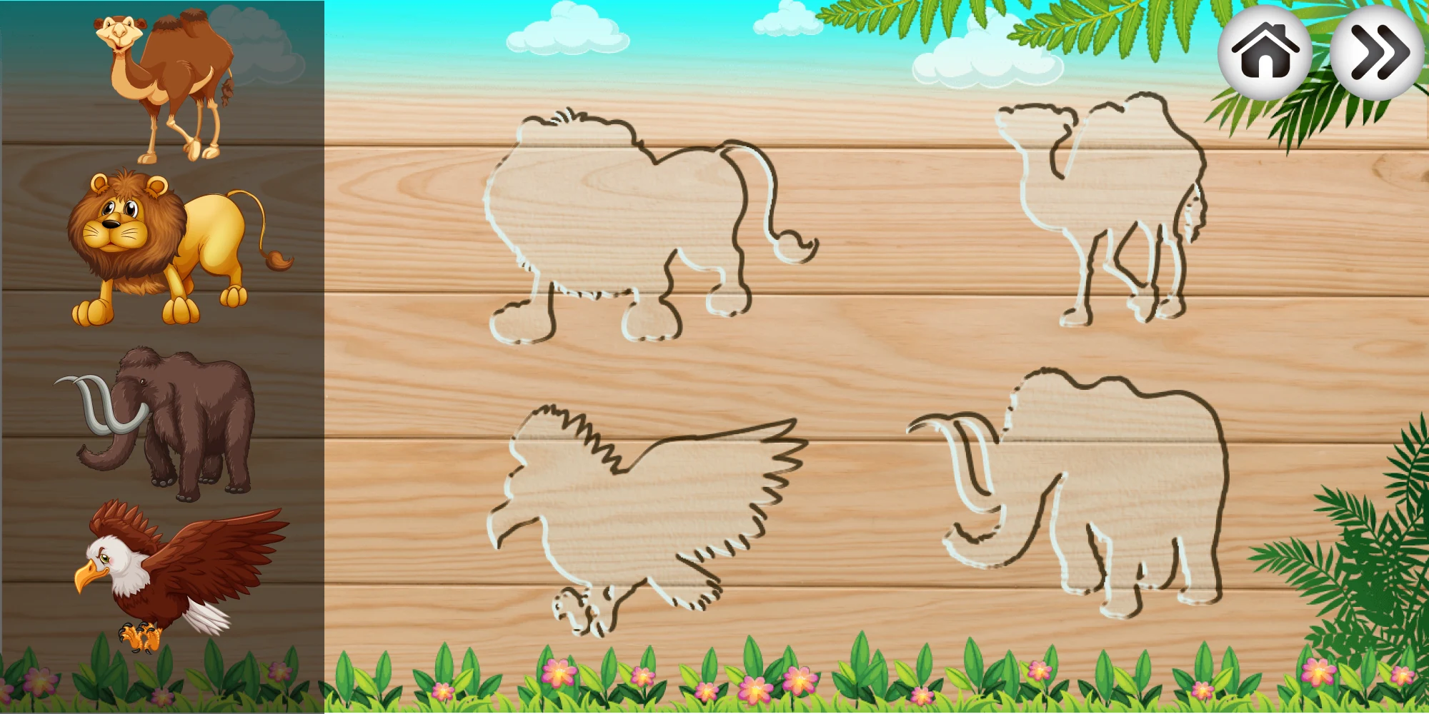 Animals puzzle games for kids screenshot